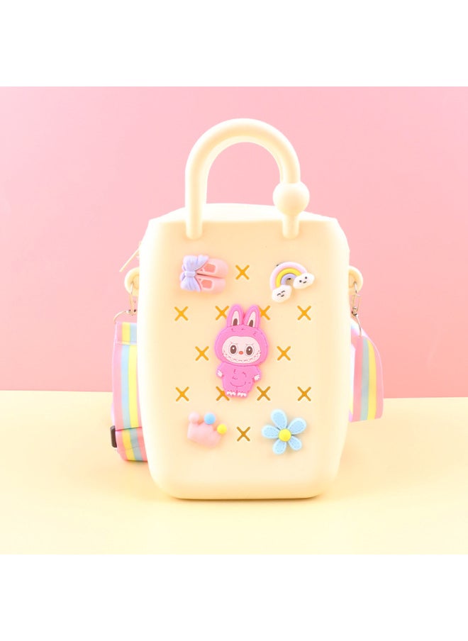 Loquat DIY Hole Bag Cute Accessories Summer Beach Vacation Handbag Colorful Hole Bag DIY Beach Bag Jelly Bag-Colors:108-zipper  - Image 1