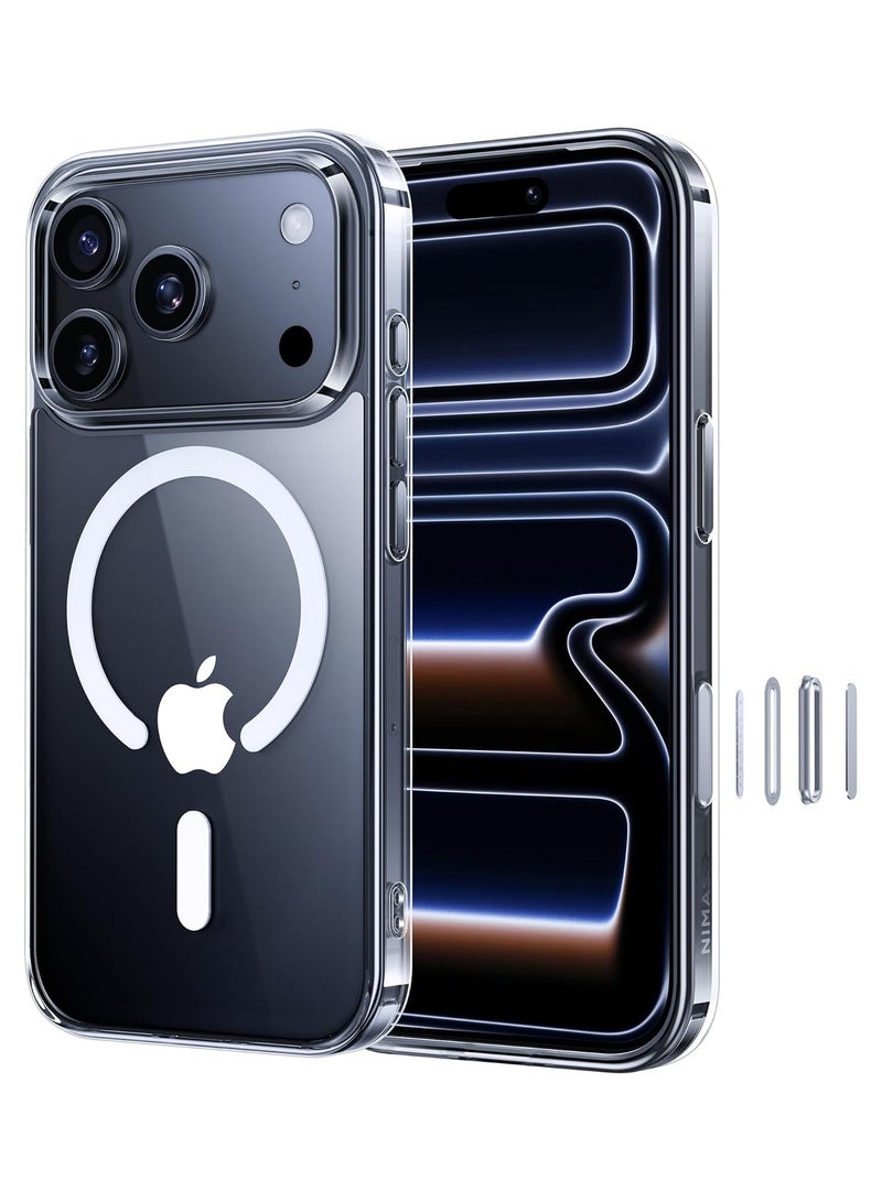 Berlia Magnetic Clear Case for iPhone 17 Pro 6.3-Inch – Mag-Safe Compatible, Ultra-Clear Flexible Silicone Shockproof Slim Transparent TPU Bumper, Anti-Yellowing Protective Cover. - Image 1