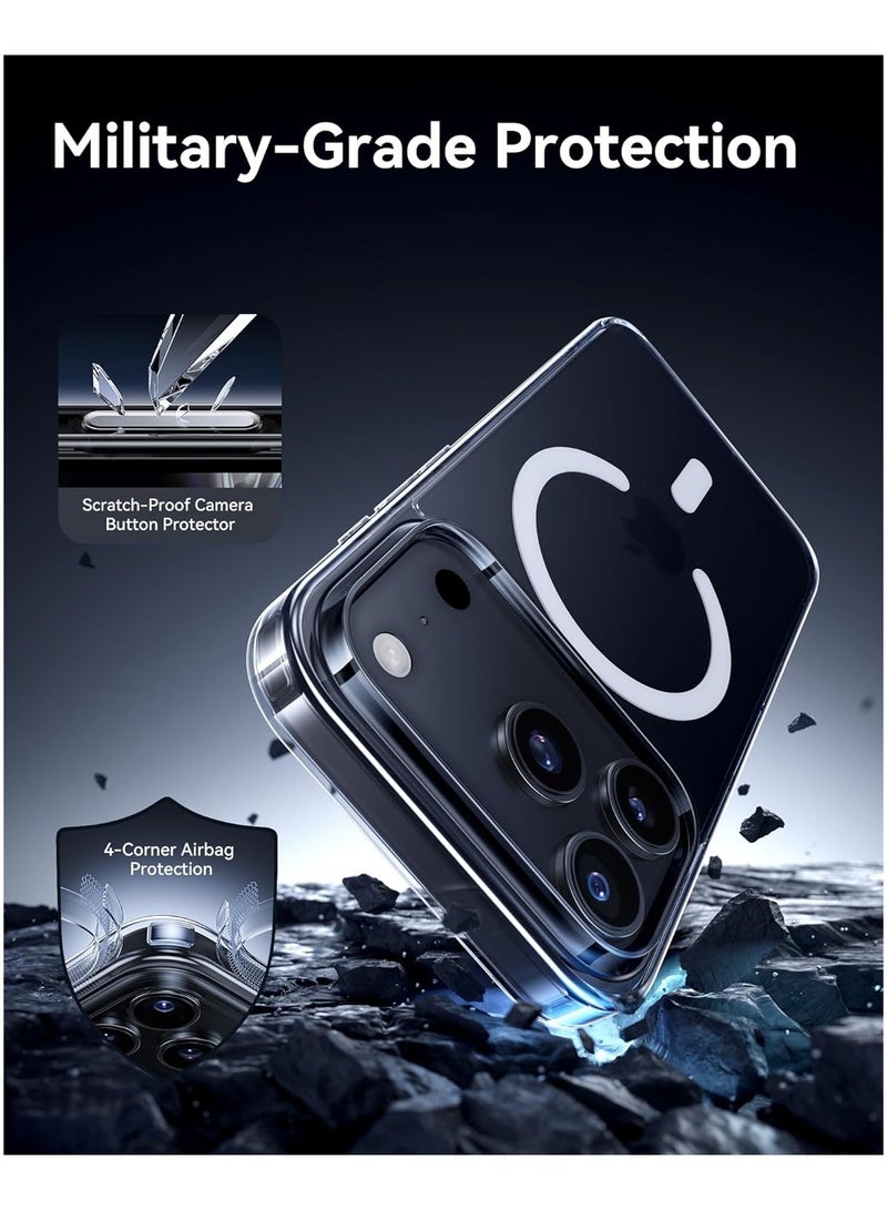 Berlia Magnetic Clear Case for iPhone 17 Pro 6.3-Inch – Mag-Safe Compatible, Ultra-Clear Flexible Silicone Shockproof Slim Transparent TPU Bumper, Anti-Yellowing Protective Cover. - Image 5