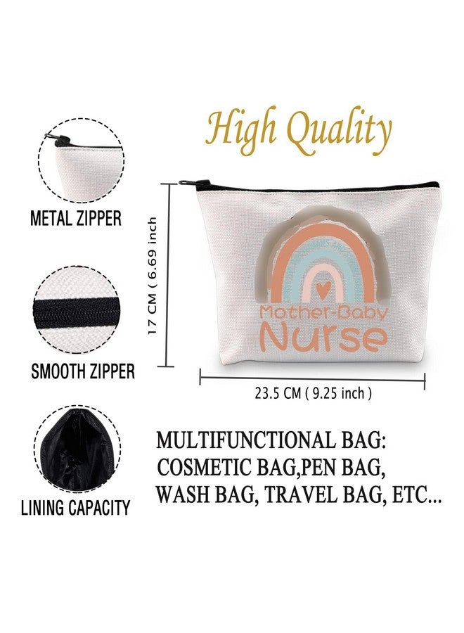JXGZSO JXGZSO Mother Baby Nurse Rainbow Cosmetic Bag Caring For Tiny Humans and Strong Mamas Zipper Pouch (CARING Mother Baby Bag) - Image 1