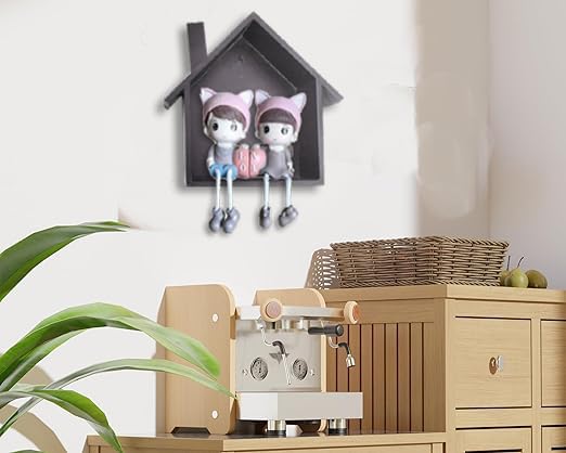 khusubhdecor khusubhdecor MDF Floating Shelves for Home Wall Durable Pine Wood Rustic Design Solid Colour Small Hut Wall Mounted Unique for Wall Decor Ideal for Living Room Home 7x3x9 in Grey  - Image 5