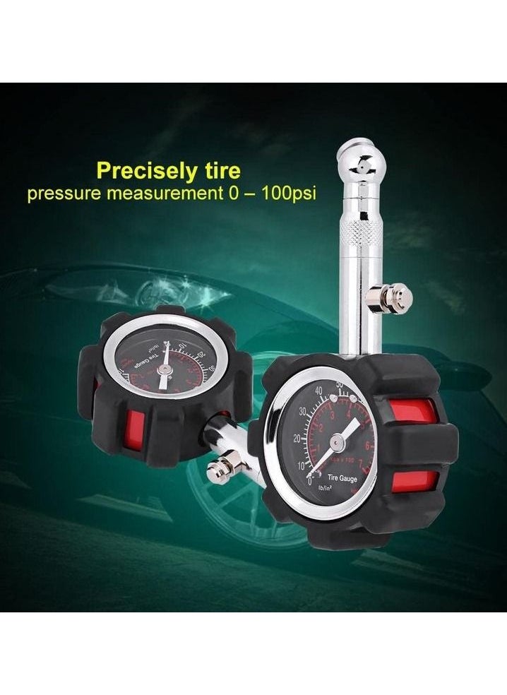 camel Air Pressure Gauge Meter Tester Easy Read Dial with Rubber Cap - CameI - 1PC Professional Heavy Duty Tire Pressure Gauge Manual Hand 0-100PSI Tire  - Image 3