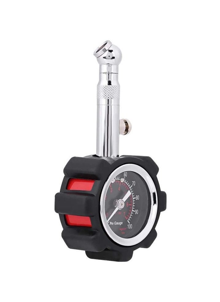 camel Air Pressure Gauge Meter Tester Easy Read Dial with Rubber Cap - CameI - 1PC Professional Heavy Duty Tire Pressure Gauge Manual Hand 0-100PSI Tire  - Image 2