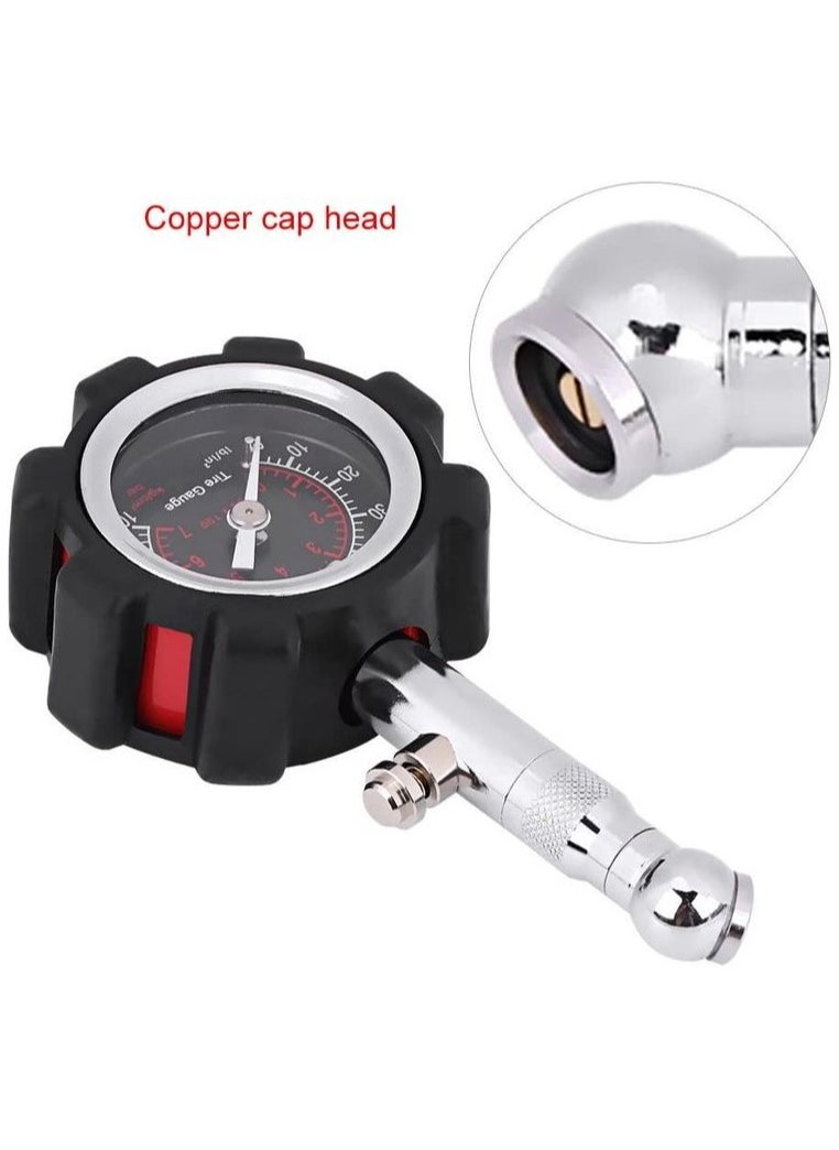 camel Air Pressure Gauge Meter Tester Easy Read Dial with Rubber Cap - CameI - 1PC Professional Heavy Duty Tire Pressure Gauge Manual Hand 0-100PSI Tire  - Image 5