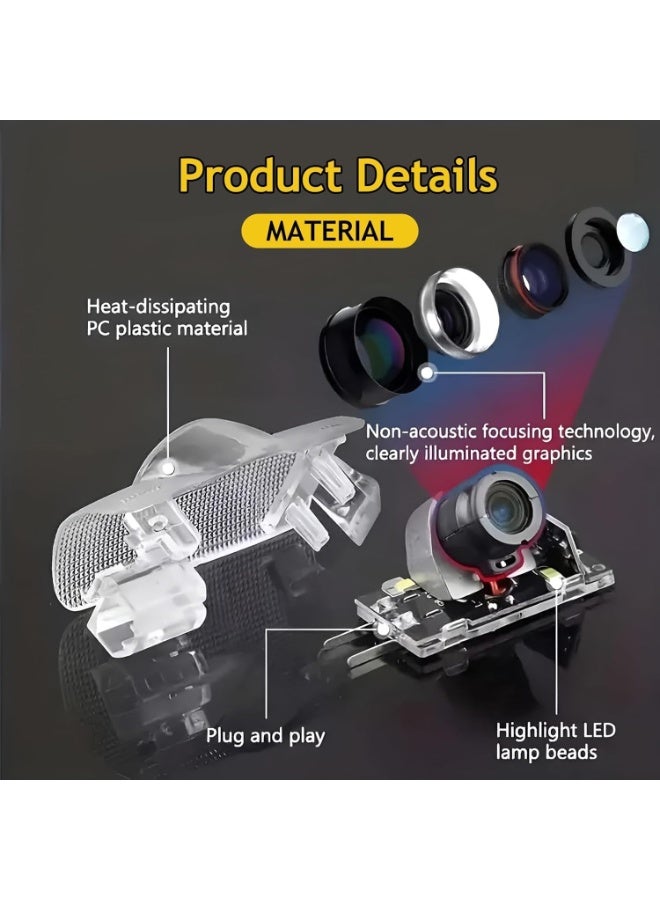 فيريكس أضواء أبواب سيارة تويوتا، جهاز عرض شعار الباب LED عالي الدقة متوافق مع هايلاندر، كامري، 4 رانر، سيينا، كورولا، تندرا، بريوس، فينزا، برادو، سيكويا، ريز، بريفيا، لاند كروزر شعار طويل المدى - Image 5