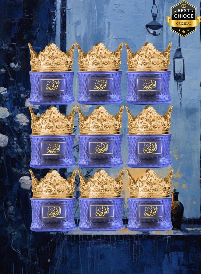 Banafa 9 Pieces Bakhoor Oud Moattar Al Mazunah 35 Grams - Image 1