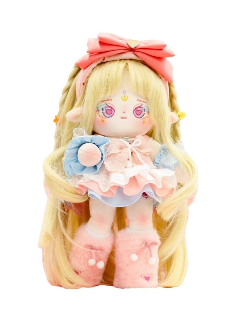 عام دمى قطنية ناعمة، دمى قطنية بأطوال 30 سم مع عظام داخلية، دمى قطنية ناعمة للتغيير ملابس بأسلوب أنمي، هدايا لعب محببة، ملابس للدمى مضمنة. - Image 1