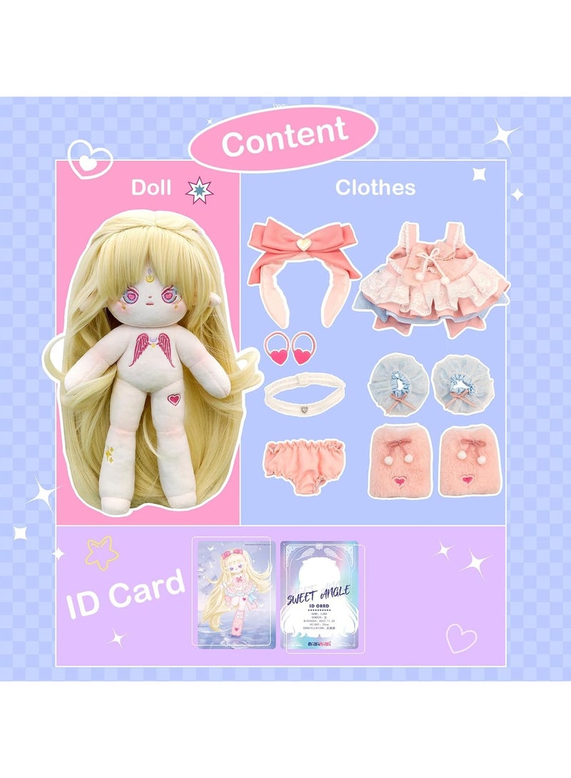 عام دمى قطنية ناعمة، دمى قطنية بأطوال 30 سم مع عظام داخلية، دمى قطنية ناعمة للتغيير ملابس بأسلوب أنمي، هدايا لعب محببة، ملابس للدمى مضمنة. - Image 5