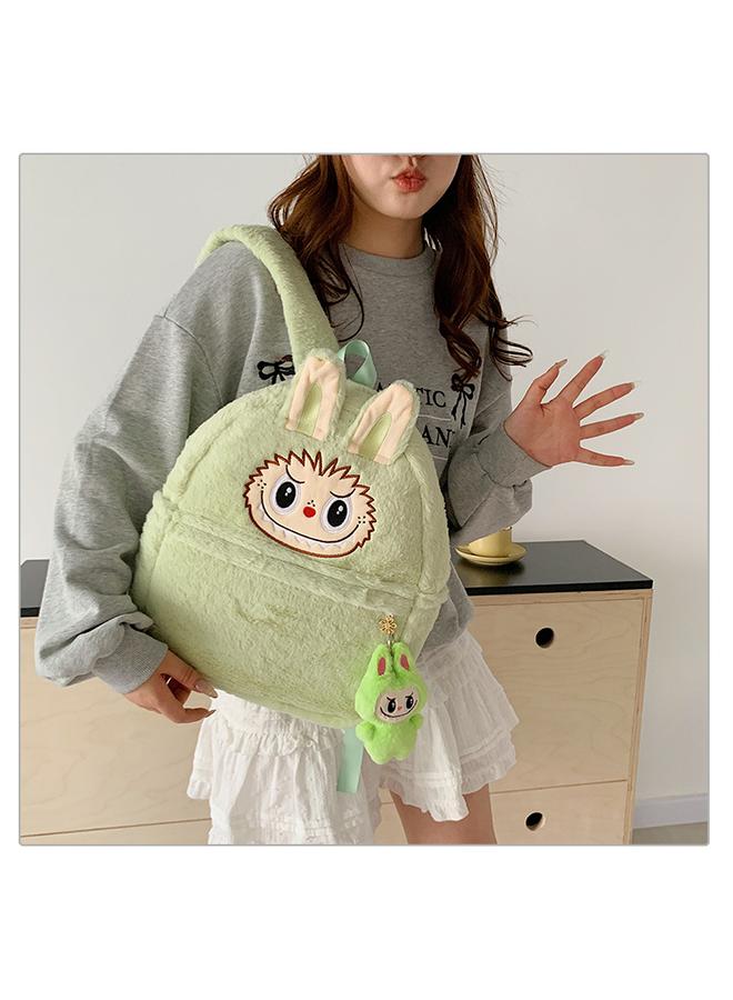 Y&D Cute Cartoon Bag with Plush Zimomo Labubu Backpack for Kawaii mini Backpack Size:30x10x35cm 