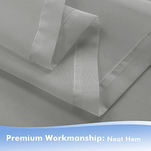 HolidayIdeas Outdoor Sheer Curtains for Patio Waterproof, 4 Panels - 54 x 108 Inch - Cloud Grey Light Filtering Voile Outside Curtains Grommet Drapes for Front Porch, Gazebo, Pergola, Backyard - Image 5