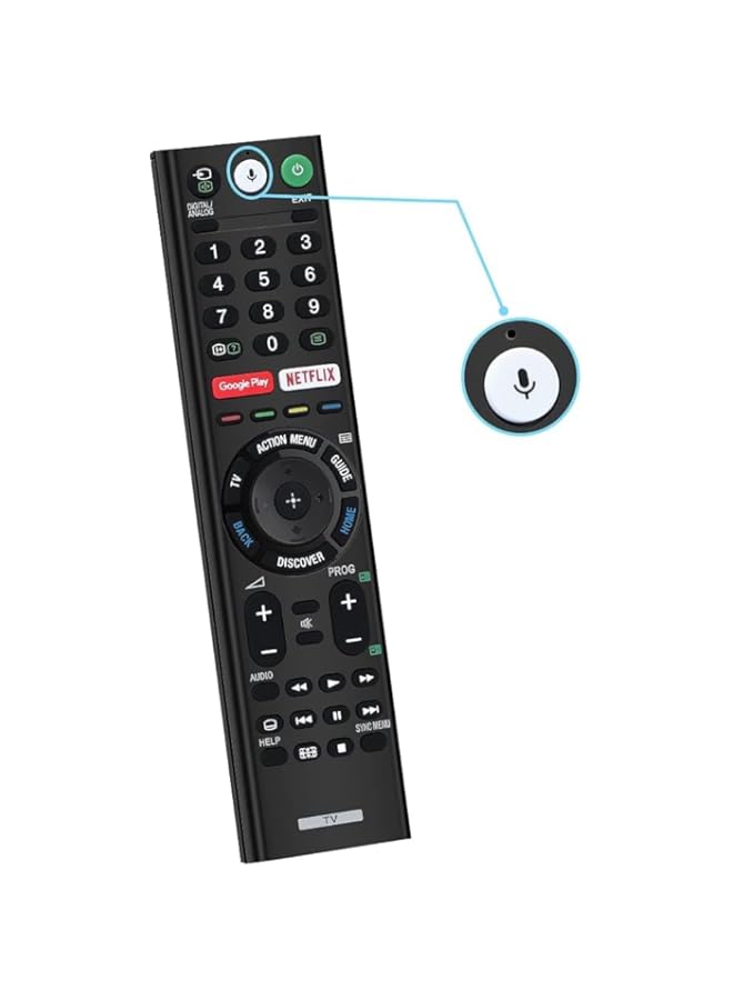 HuHa Replacement for Remote for Sony Smart Remote, Sony Bluetooth Voice Search Mic Remote and Sony Smart Android TVs, Sony 4K UHD Crystal HDR TV, Sony OLED Ultra HDTV, XBR KDL  - Image 1