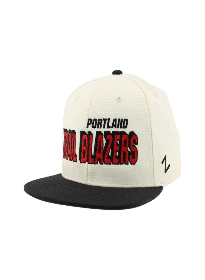 ZHATS Portland Trail Blazers NBA Officially Licensed Adjustable Snapback Hat Flat Bill Z11 Retro Super Team - Image 1