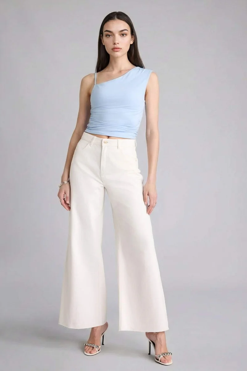 ديفاكتو Slim Fit One Shoulder Tank Top