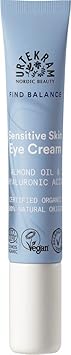 Urtekram Fragrance Free Moisturizing and nourishing Eye Cream for sensitive skin eye cream for dark circles and puffy eyes with conditioning almond oil Natural and Vegan 15ml - Image 1