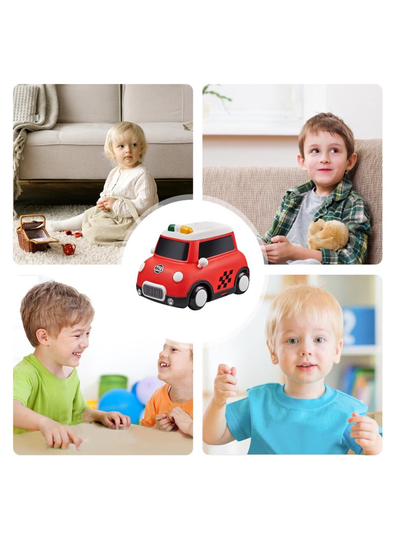 شو وو سيارة صغيرة للأطفال، مجموعة ألعاب سباق سيارات 70 قطعة مع صندوق تخزين للسيارة، ألعاب تعليمية صغيرة قابلة للسحب للأطفال الصغار، مركبات معدنية تفاعلية للأولاد والبنات، هدايا حفلات، أكياس هدايا، لون أحمر - Image 3