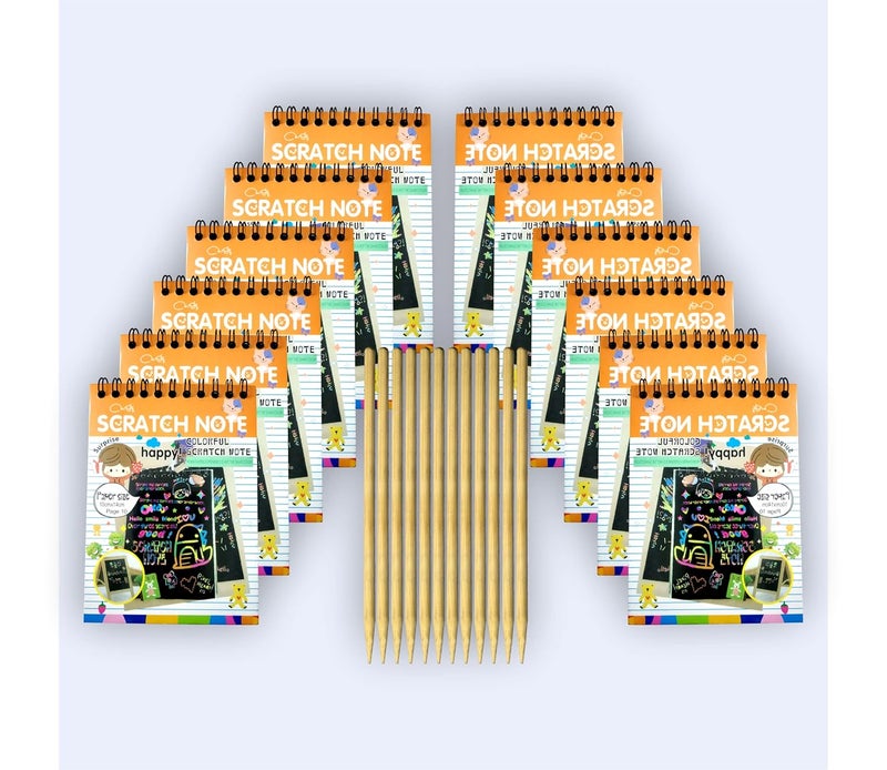 SNAPTRON هدايا العودة لحفلات عيد الميلاد للأطفال بالجملة - 12 قطعة كتاب خدش للأطفال، كتاب سحري للأطفال من 3 إلى 7 سنوات، هدايا العودة لحفلات عيد الميلاد للأطفال، الفتيات، الأولاد، متعدد الألوان - Image 3