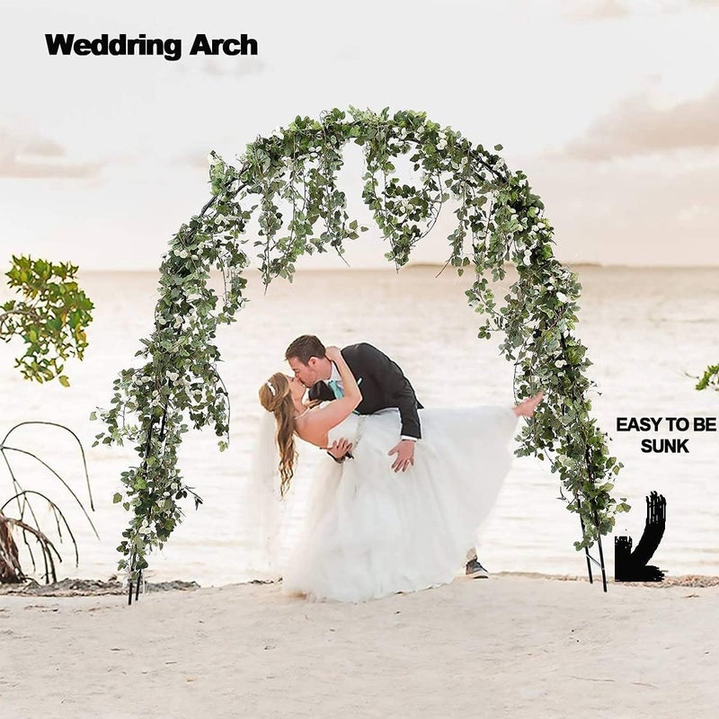 جوريم جناح حديدي للحديقة من نوع Garden Arch، يمكن تجميعه بحرية، متوفر بحجمين، مناسب لمختلف أنواع النباتات المتسلقة، لزينة حدائق الزفاف أو حفلات العروس. اللون: أبيض. - Image 5