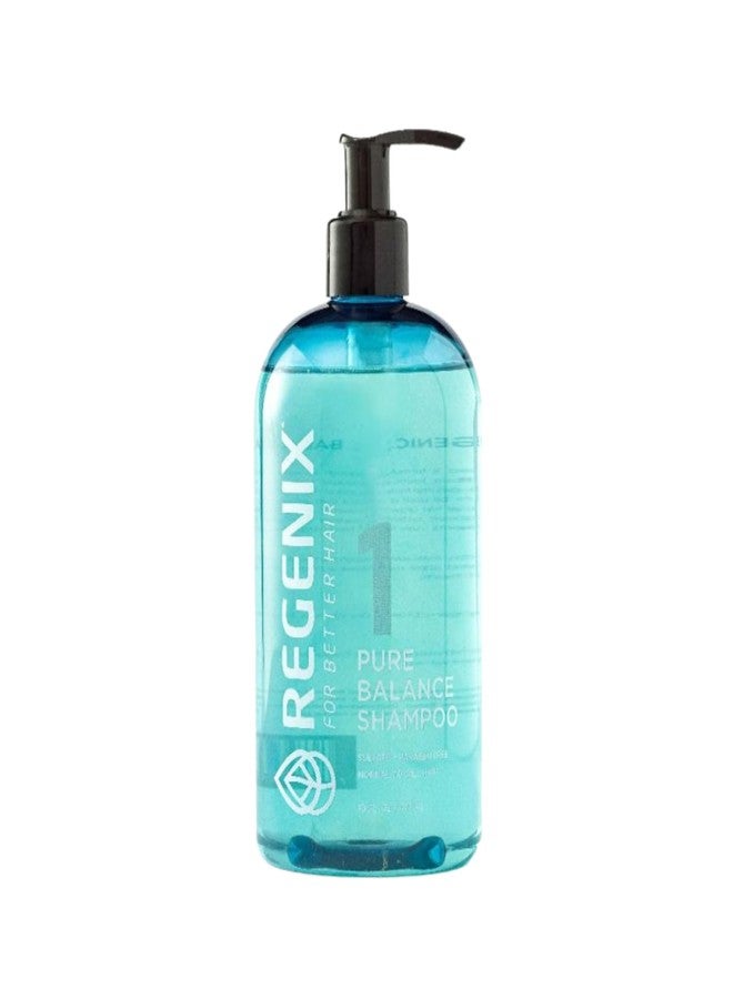 Regenix Pure Balance Shampoo for Oily to Normal Hair, Invigorates Scalp, Cleanses Hair of Pollution, Toxins & Residues, Free of Sulfates, Parabens, Dyes - 16 Oz - Image 1