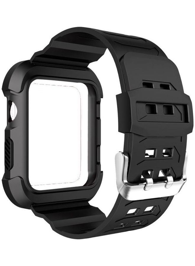 NIBEMINENT Replacement Band for Apple Watch Series 1/2/3 38mm Black - Image 2