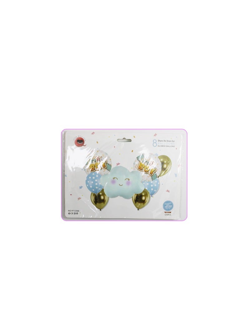 PARTY FUN It's A Boy Balloons Set of 8 Celebrate the Joyful Arrival with Adorable Blue Decoration  - Image 3