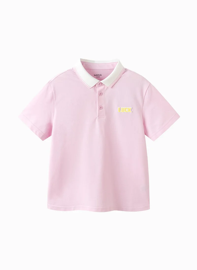 Kids Unisex Lapel short-sleeved T-shirt