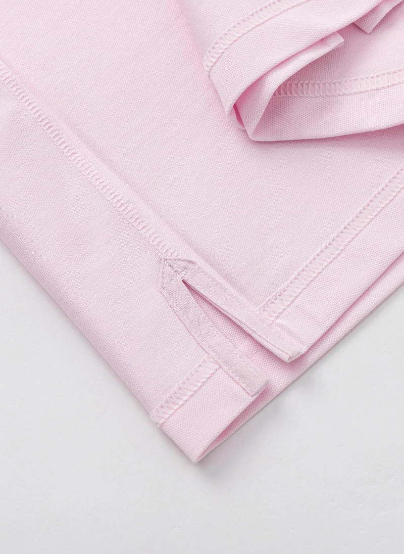 Balabala Pink Kids Unisex Lapel short-sleeved T-shirt  | Best Price UAE