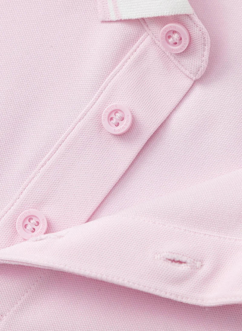Balabala Pink Kids Unisex Lapel short-sleeved T-shirt  | Best Price UAE