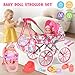 ALLROAD Baby Doll Stroller Toy Set with 125 Doll and Accessories 2 Doll Clothes Diaper Dining Chair Pacifier Storage Bag Baby Doll Stroller Toys for Girls Toddlers 35 46 57 Gifts for Pretend Play - Image 4