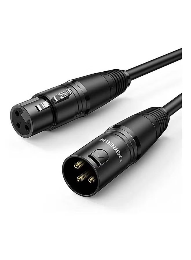 Ugreen XLR Cable 1M Microphone XLR Male to Female Extension Cord XLR Jack Extender for PA System Studio Recorder Amplifier Mixer Speaker System or Professional Recording 20708 Black