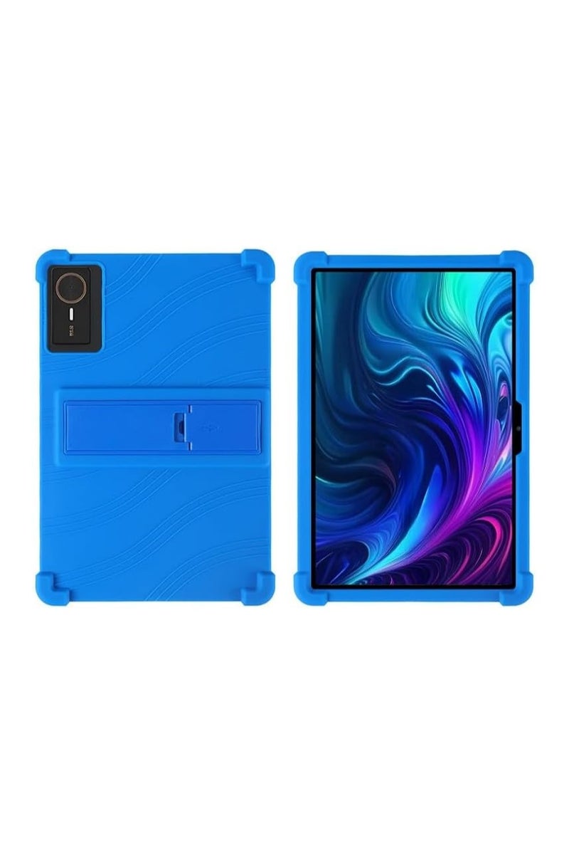general Protective case suitable for ZTE Nubia Pad SE 10.95 inches (2025), 【child-friendly】 4-corner thickened soft silicone protective case shockproof protective case with multi-angle stand