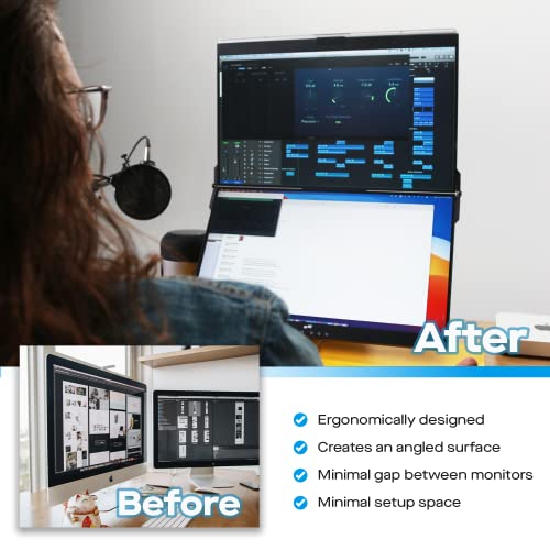 MP Mobile Pixels Geminos (2 x 24 inch) IPS Dual Stacked Computer Monitors with 65W USB-C Charging, 1080P Webcam&Speakers, All-Inclusive Workstation PC Monitor, USB-A/USB-C/HDMI, Ergo Design(2 Monitors) - Image 5