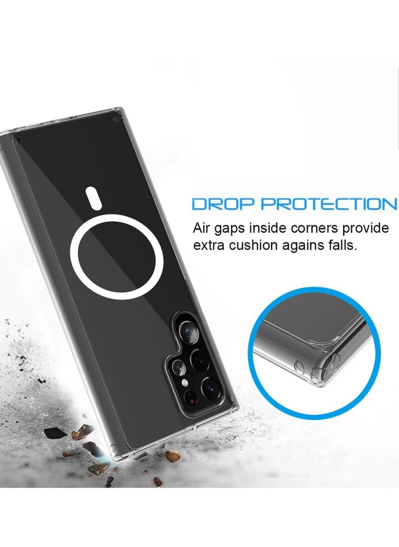 Generic - Case Cover Clear for Samsung Galaxy S23 Ultra with Support Magsafe Charger Charging Thin Shockproof and Transparent Non-yellow Case - Image 1