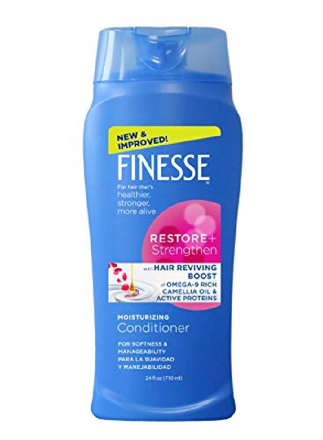 FINESSE بلسم مرطب لاستعادة وتقوية الشعر سعة 24 أونصة لترطيب وإصلاح الشعر الجاف أو التالف للحصول على شعر ناعم وصحي المظهر - Image 2