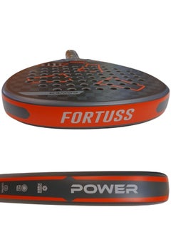 FORTUSS Padel Tennis Racket - Full Carbon Fiber - 3D Mat Rhomboid Surface With Light Eva Memory Flex Foam Core - Padel Racquet - Diamond Shape Paddle Racket With Bag Included (Red/Black)  - Image 3