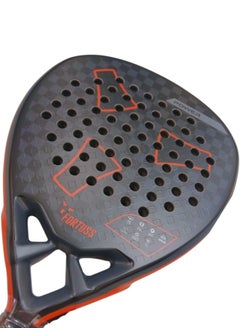 FORTUSS Padel Tennis Racket - Full Carbon Fiber - 3D Mat Rhomboid Surface With Light Eva Memory Flex Foam Core - Padel Racquet - Diamond Shape Paddle Racket With Bag Included (Red/Black)  - Image 4