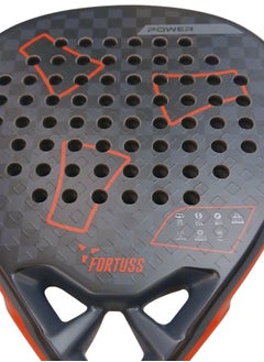FORTUSS Padel Tennis Racket - Full Carbon Fiber - 3D Mat Rhomboid Surface With Light Eva Memory Flex Foam Core - Padel Racquet - Diamond Shape Paddle Racket With Bag Included (Red/Black)  - Image 5