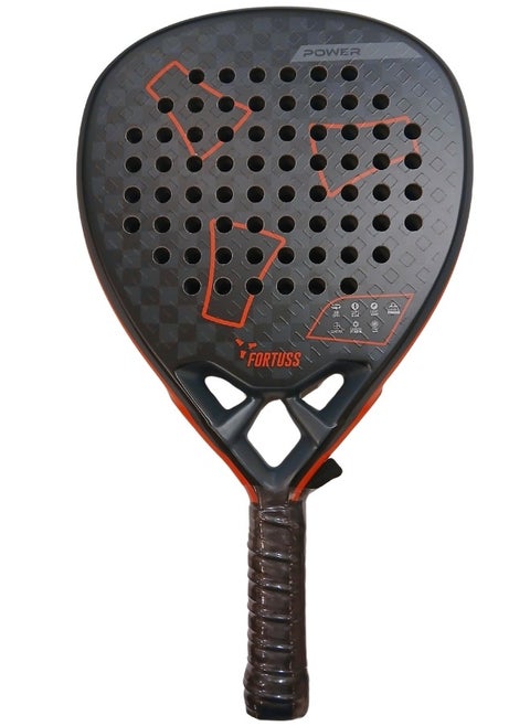 Padel Tennis Racket - Full Carbon Fiber - 3D Mat Rhomboid Surface With Light Eva Memory Flex Foam Core - Padel Racquet - Diamond Shape Paddle Racket With Bag Included (Red/Black)