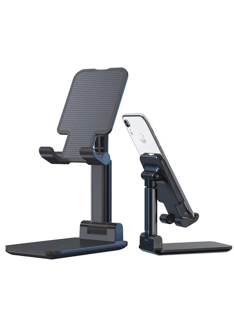 TIGER Adjustable Foldable Desktop Phone & Tablet Stand Holder – Dual-Angle Mobile Stand with Height Adjustment, Anti-Slip Base & Compact Design – Universal Desk Holder for iPhone, iPad, Samsung, Android Phones, Tablets & More – Ideal for Office, Bedside & Travel Use - Image 1