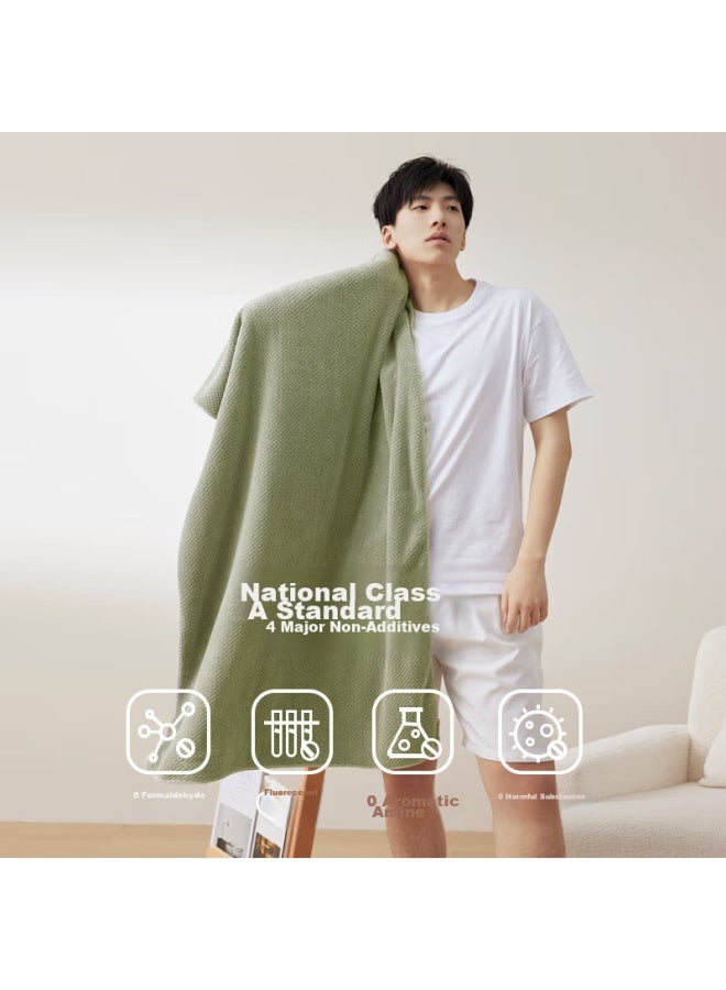 Sanli Extra Large 7a Antibacterial Bath Towel, Class A Absorbent Quick-drying Adult Men And Women Wrap Towel, 90*180cm, 460g, Light Green - Image 5