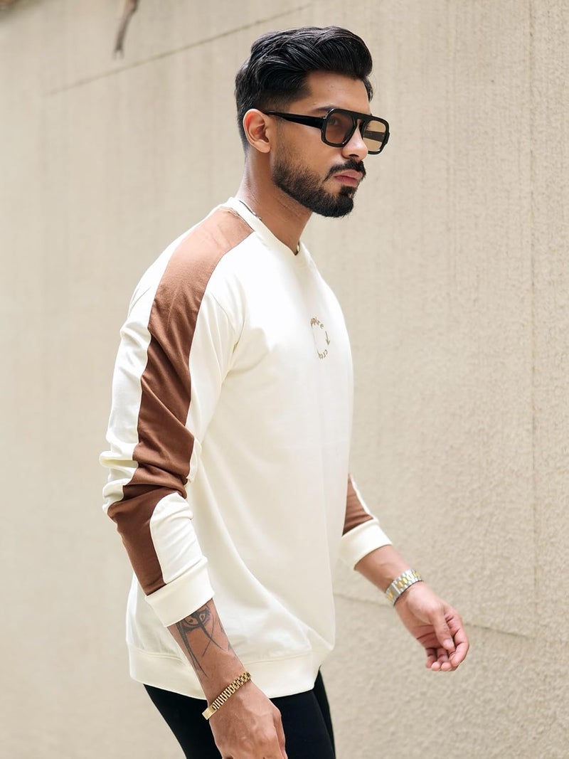 Maniac || Mens || Colorblock || Round Neck || Full Sleeve || Cotton || T-Shirt - Image 5