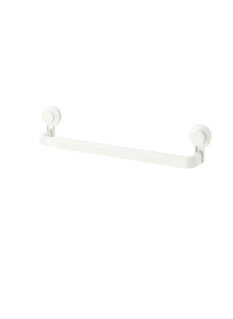 علاقة مناشف مع لاصق مطاطي ، أبيض - Image 2