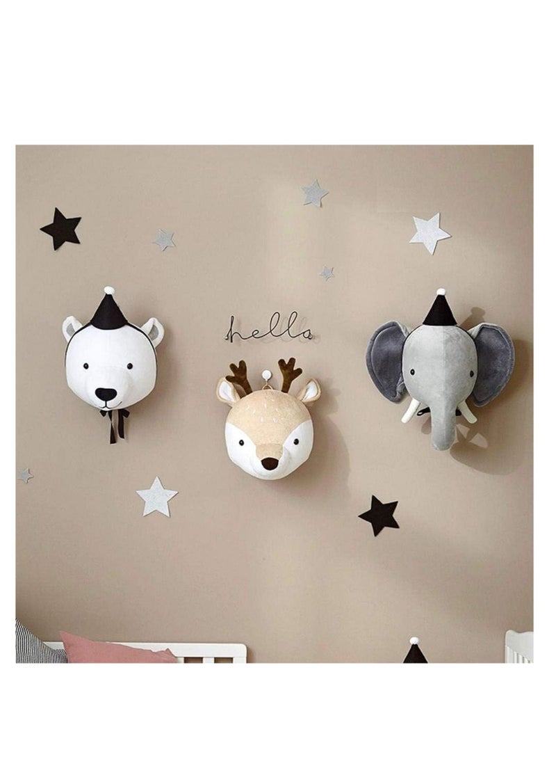 Womdee Elephant Nursery Décor, Animal head elephant Headdress nursery wall decoration children's room - Image 4