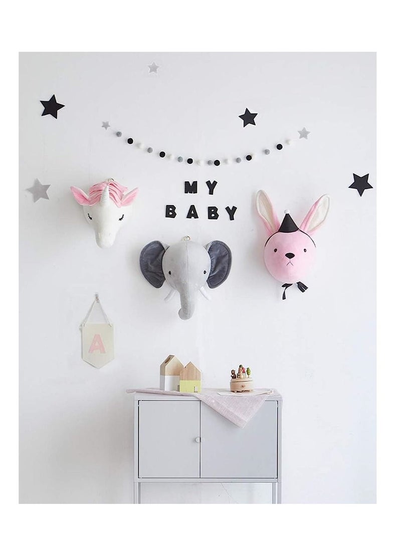 Womdee Elephant Nursery Décor, Animal head elephant Headdress nursery wall decoration children's room - Image 2