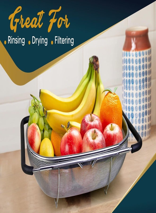 KAFOOR Stainless Steel Mesh Colander, Strainer Basket for Kitchen Sink - Image 4
