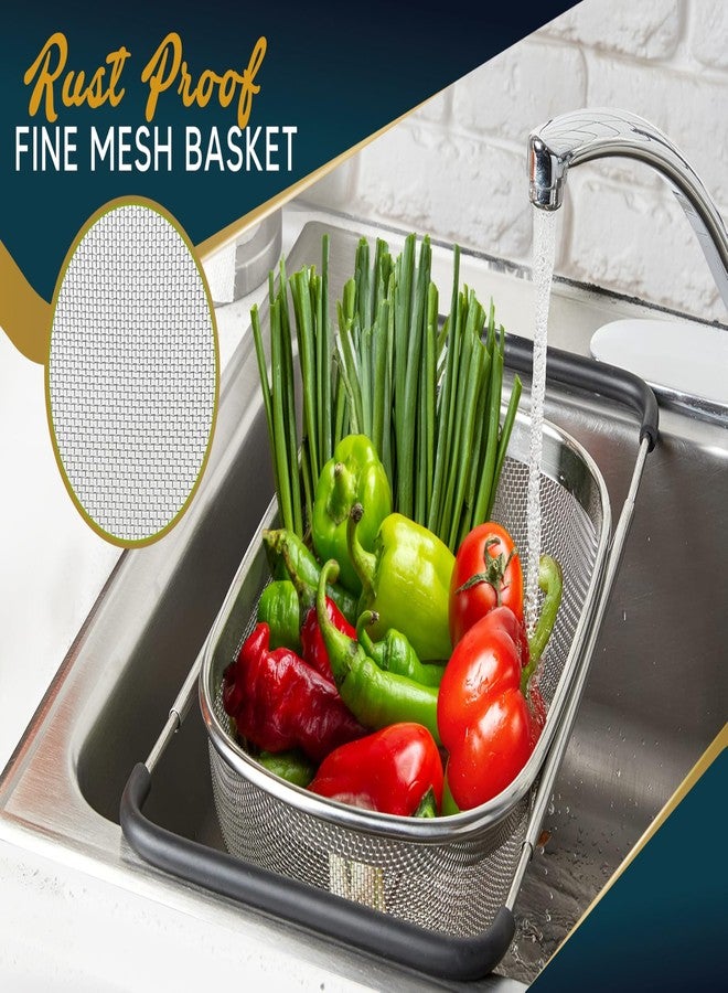 KAFOOR Stainless Steel Mesh Colander, Strainer Basket for Kitchen Sink - Image 3