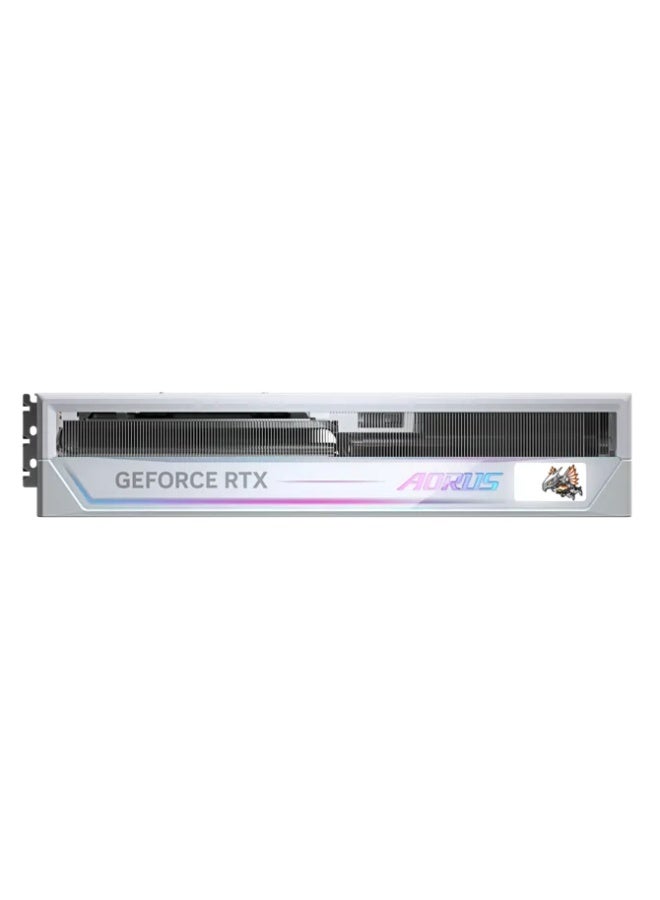 جيجابايت بطاقة الرسوميات AORUS GeForce RTX 5090 STEALTH ICE بسعة 32GB GDDR7 PCIe 5.0 – 512 بت، 21,760 نواة CUDA، 2655 ميجاهرتز تعزيز، نظام تبريد WINDFORCE 3X مع مراوح Hawk وغرفة بخار، تصميم أبيض STEALTH ICE، RGB Halo + عرض حافة LCD، 3× DisplayPort 2.1b + 1× HDMI 2.1b، NVIDIA DLSS 4 و Reflex 2 | 9VN5090ASI-00-G10 - Image 5
