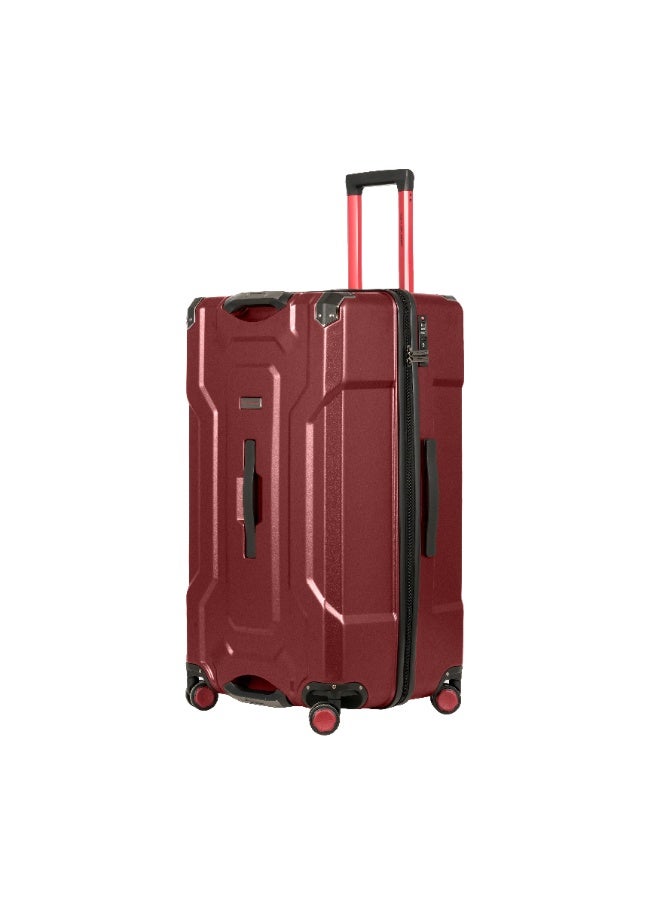 Tom Cruiser 24" Medium Trunk Case – 100% Polycarbonate Checked Travel Bag with TSA Lock & 2-Year Warranty – Red - Image 2