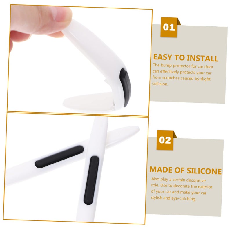 قطعتان واقي حافة باب السيارة مقاوم للخدش حاميات الصدمات سهلة التركيب للسيارات وسيارات الدفع الرباعي - Image 3