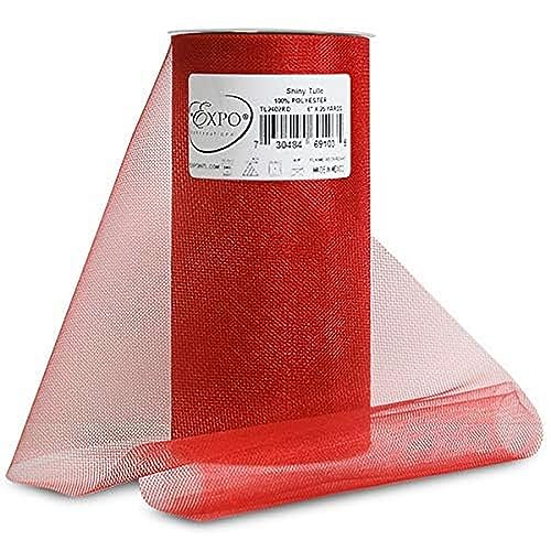 Expo International Expo Shiny Tulle Spool of 25-Yard, Red - Image 5