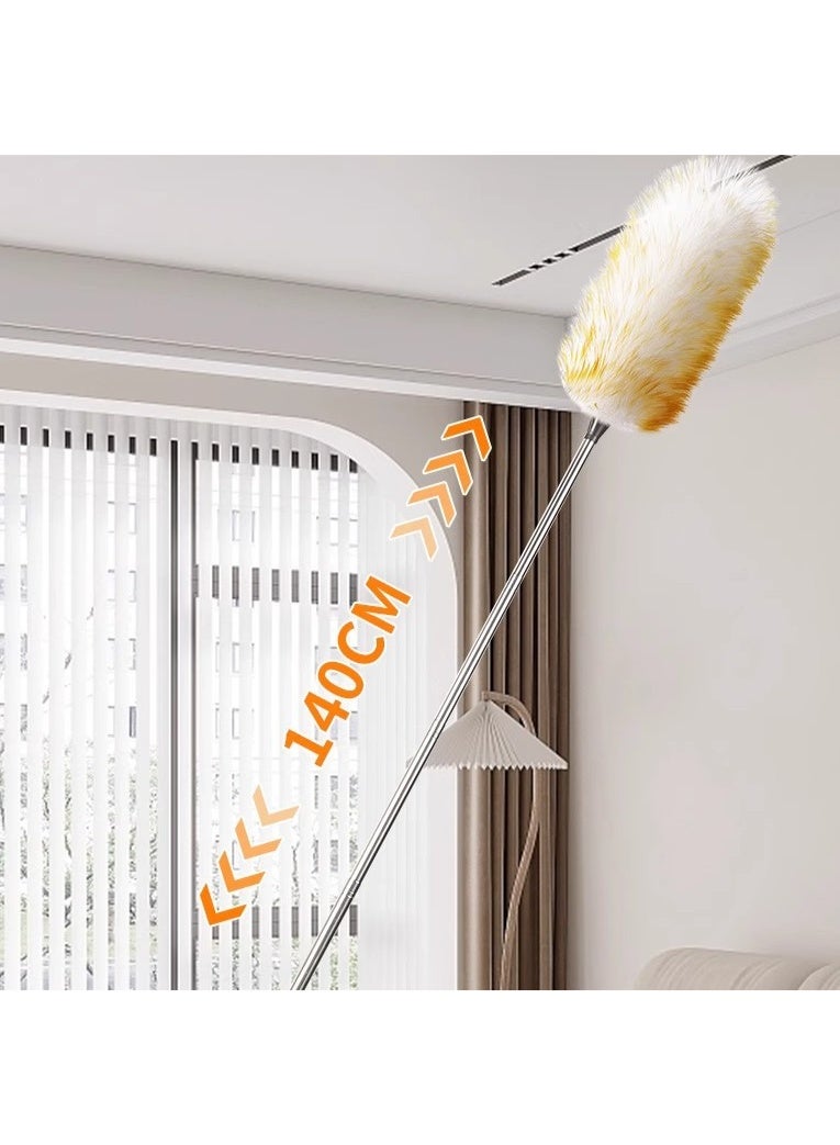 ممسحة صوف تلسكوبية لإزالة الغبار الثابت لتنظيف السقف العميق في المنزل وأداة تنظيف الغبار - Image 3